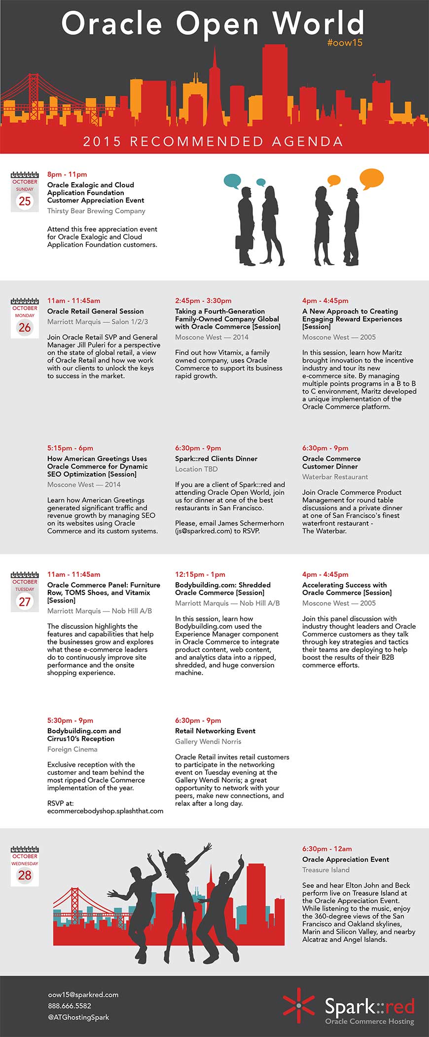 Oracle Open World 2015 - Oracle Commerce Agenda [Infographic]